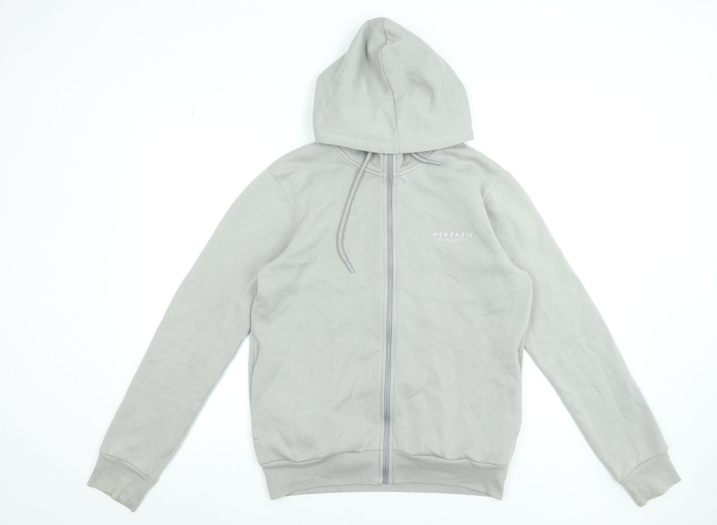 McKenzie Men’s Grey Full Zip Hoodie Size M Regular Fit