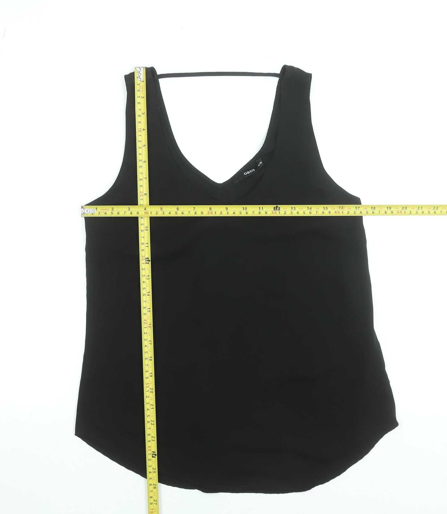Oasis Women’s Black V-Neck Camisole Tank Top Size 10