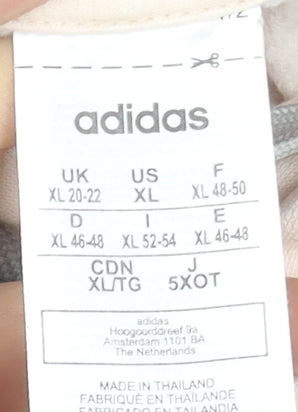 Adidas Women’s Beige Grey Colourblock Pullover Hoodie XL