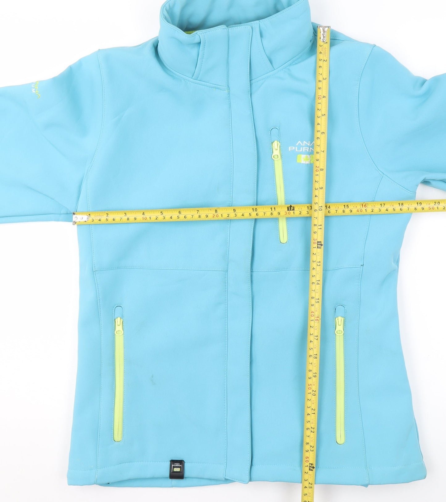 Anapurna Women Blue Softshell Zip Waterproof Jacket UK 14