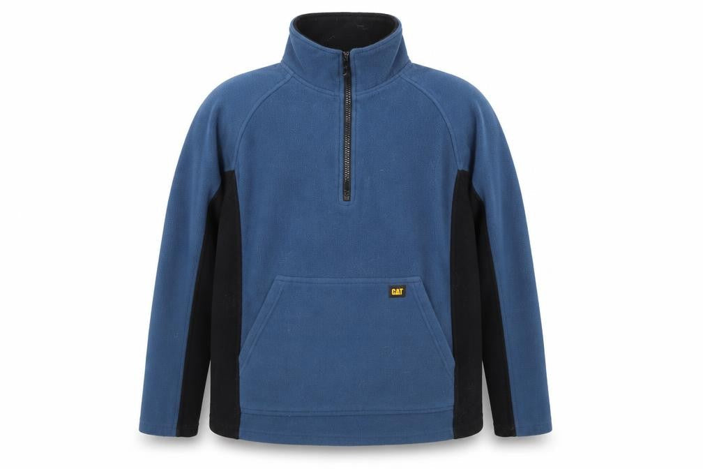 CAT Men's Blue Fleece 1/2 Zip Pullover Sweatshirt Size M