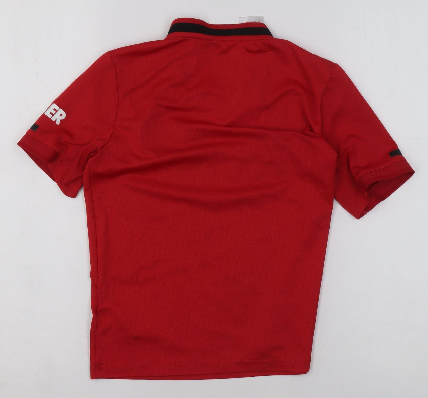 Adidas Boys Red Manchester United Football Jersey Short Sleeve Size M
