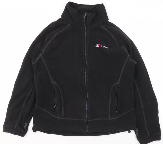 Berghaus Womens Black Fleece Zip Jacket Size S Outdoor Lightweight