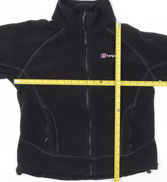 Berghaus Womens Black Fleece Zip Jacket Size S Outdoor Lightweight