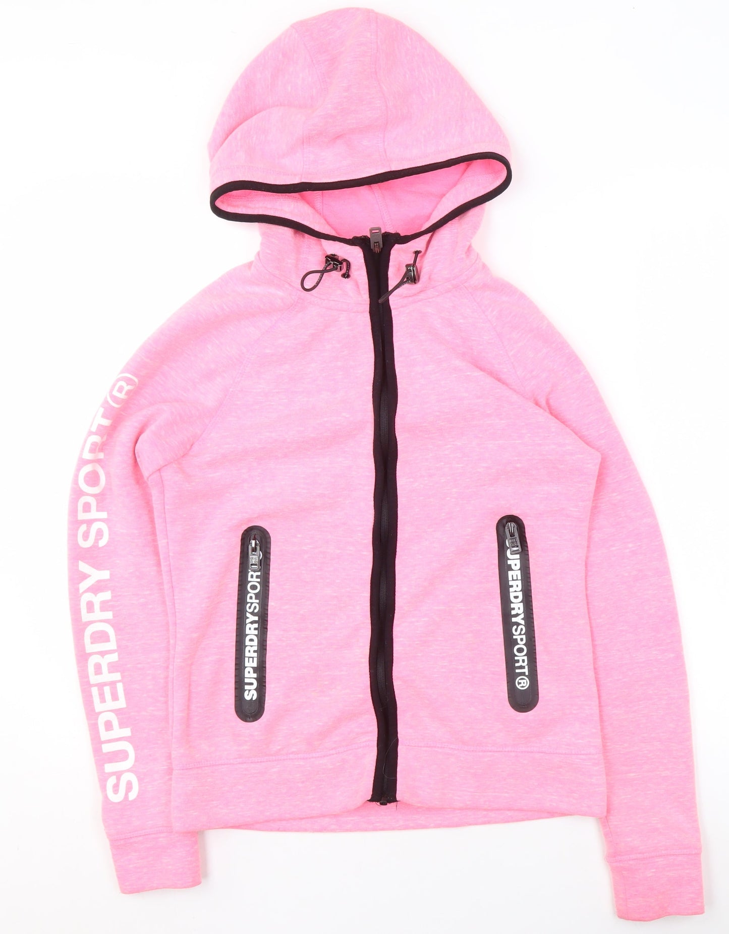 Superdry Sport Women's Pink Full Zip Hoodie Size S