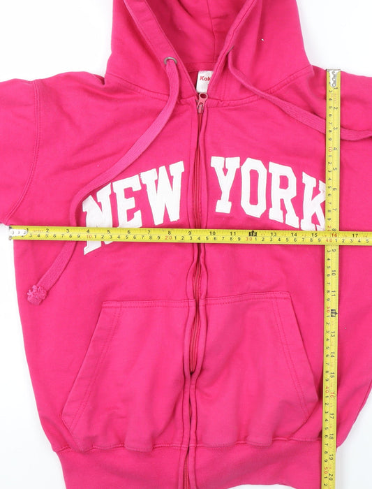 Koka-1 Women's Pink Full Zip New York Hoodie Size S