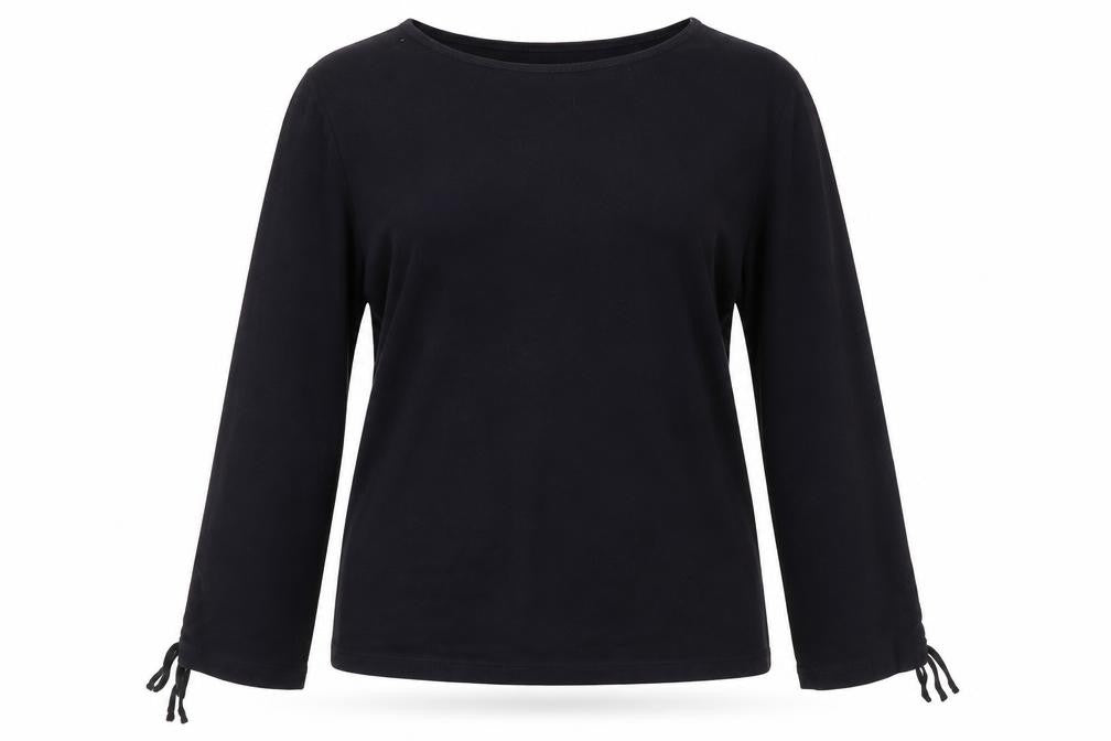 Casual Corner Annex Womens Black Cotton Boat Neck Long Sleeve Jumper M