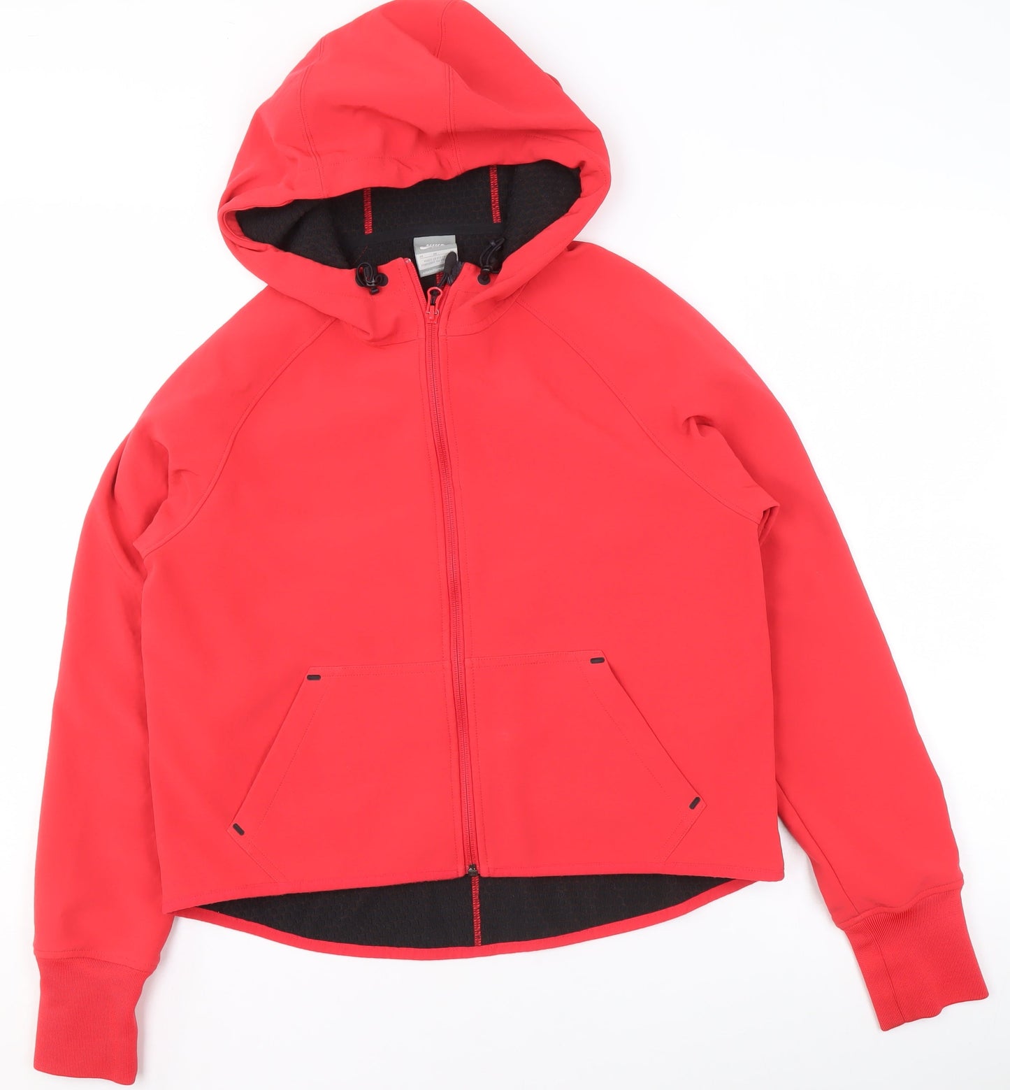 Nike Girls Red Full Zip Softshell Hoodie - M Sportswear Activewear