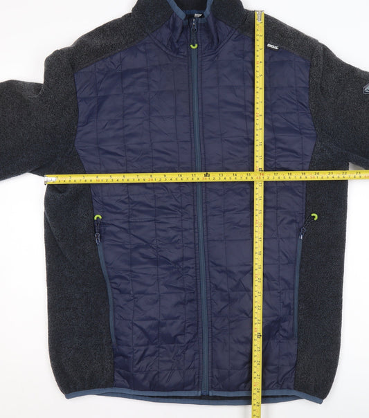 Great Outdoors Men's Blue L Fleece Panelled Full Zip Jacket