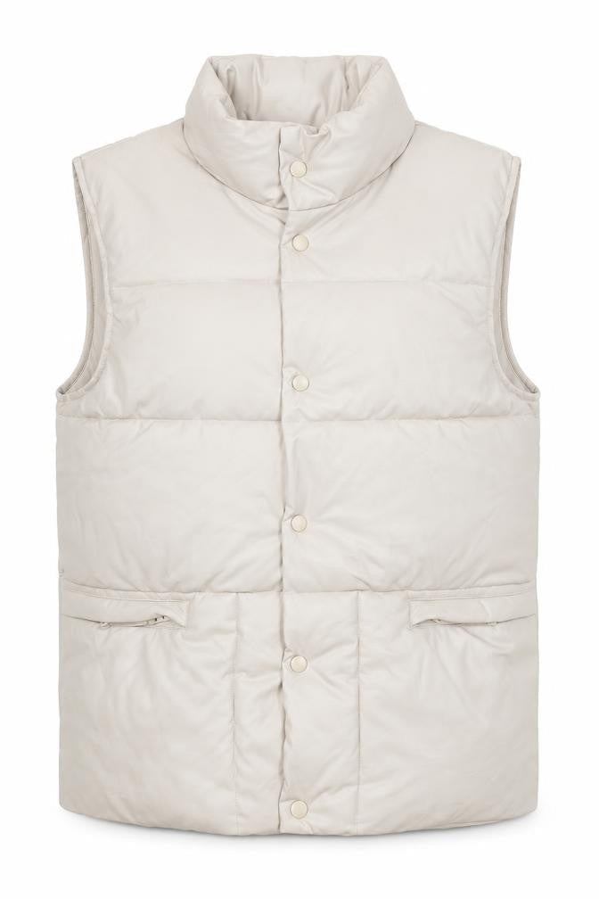 Topfeeling Women's Beige Puffer Waistcoat Size 14 Lined Polyester