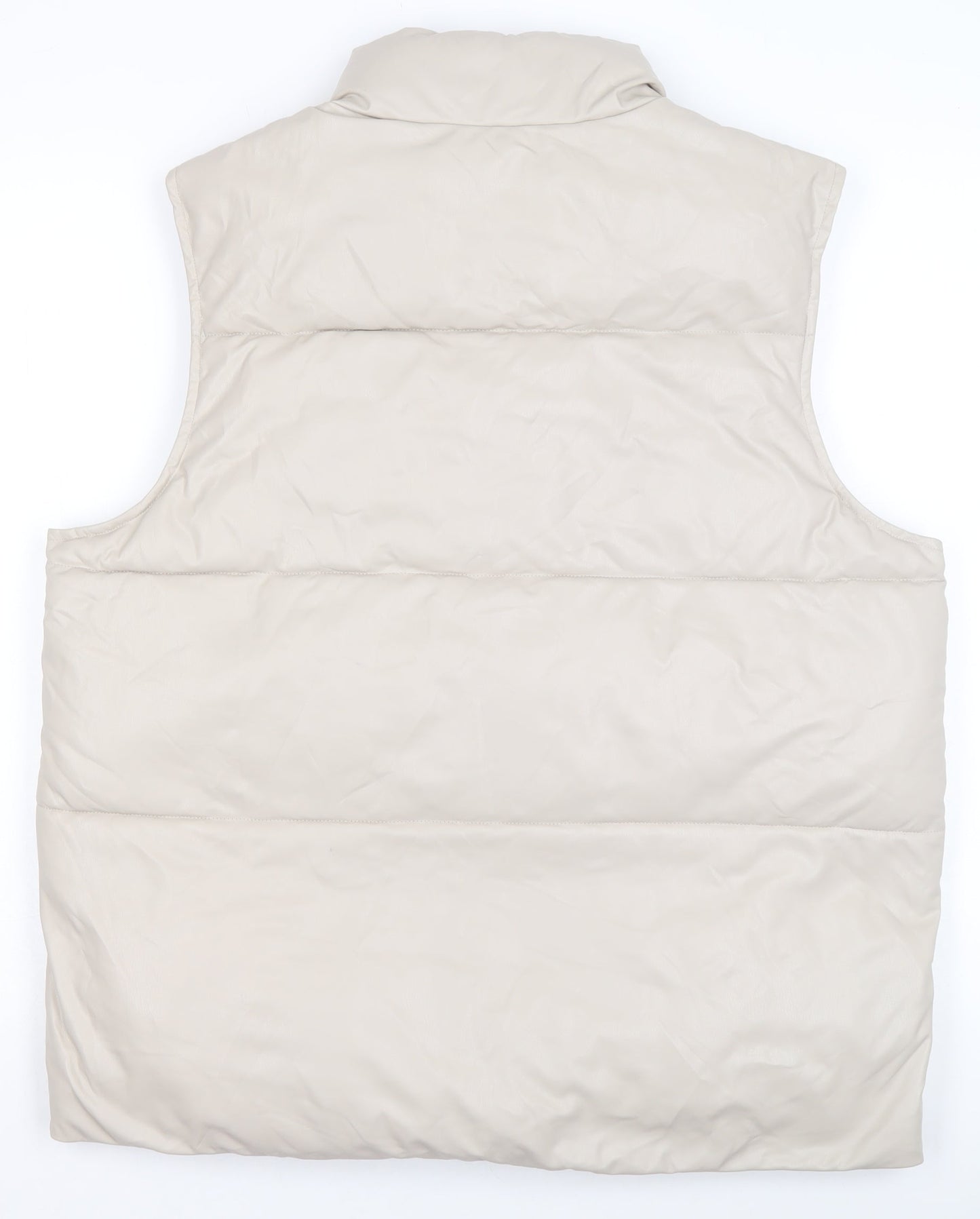 Topfeeling Women's Beige Puffer Waistcoat Size 14 Lined Polyester