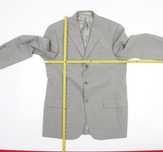 Marks and Spencer Men's Grey Wool Blend 40 Regular Blazer Jacket