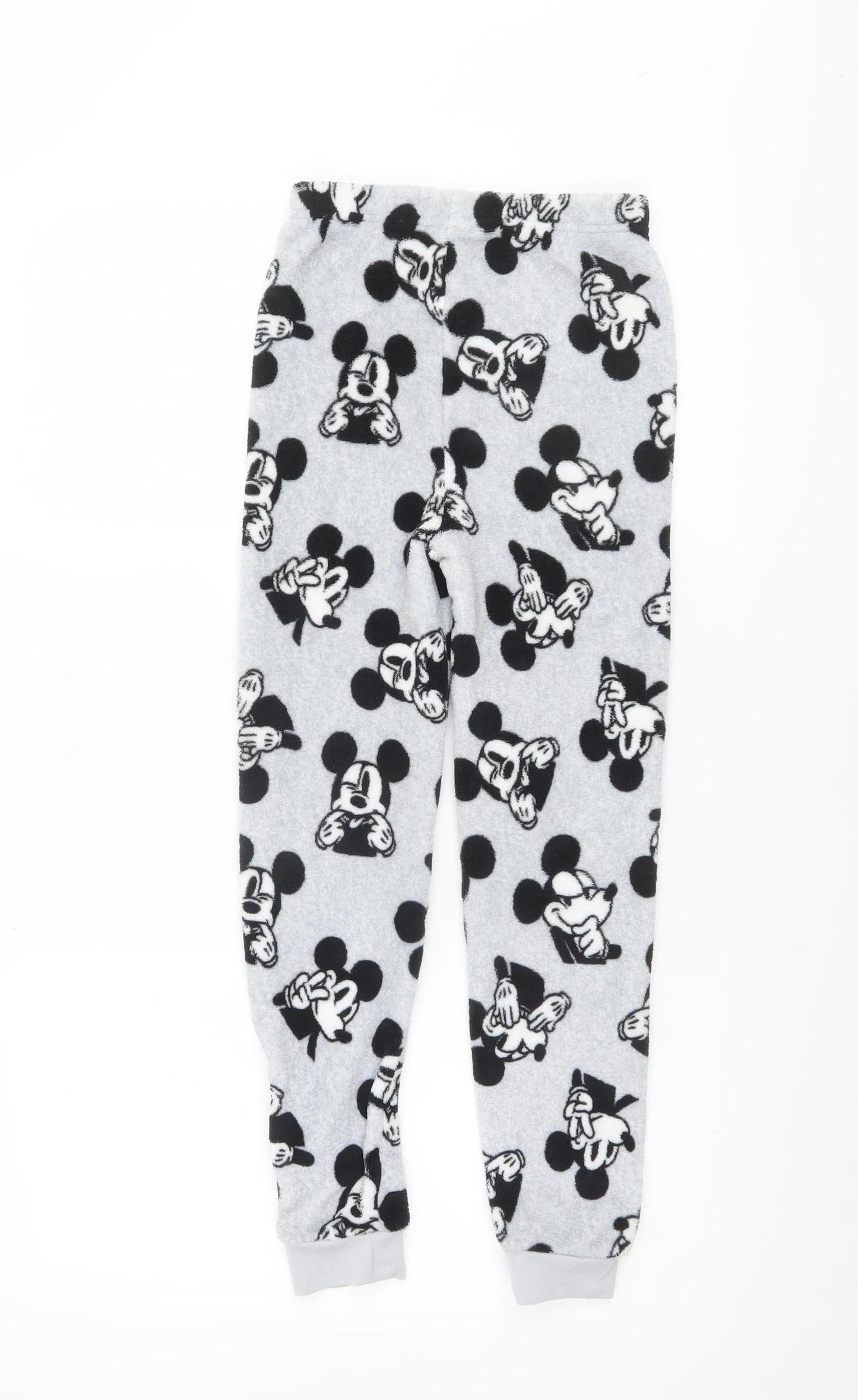 Primark Girls Grey Disney Mickey Mouse Fleece Pyjama Pants 9-10 Years