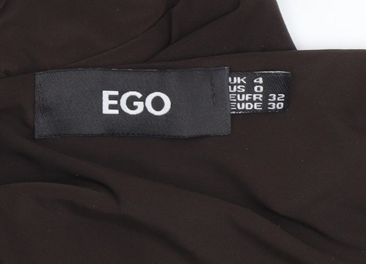 EGO Women’s Brown Long Sleeve Bodycon Maxi Dress Size 4