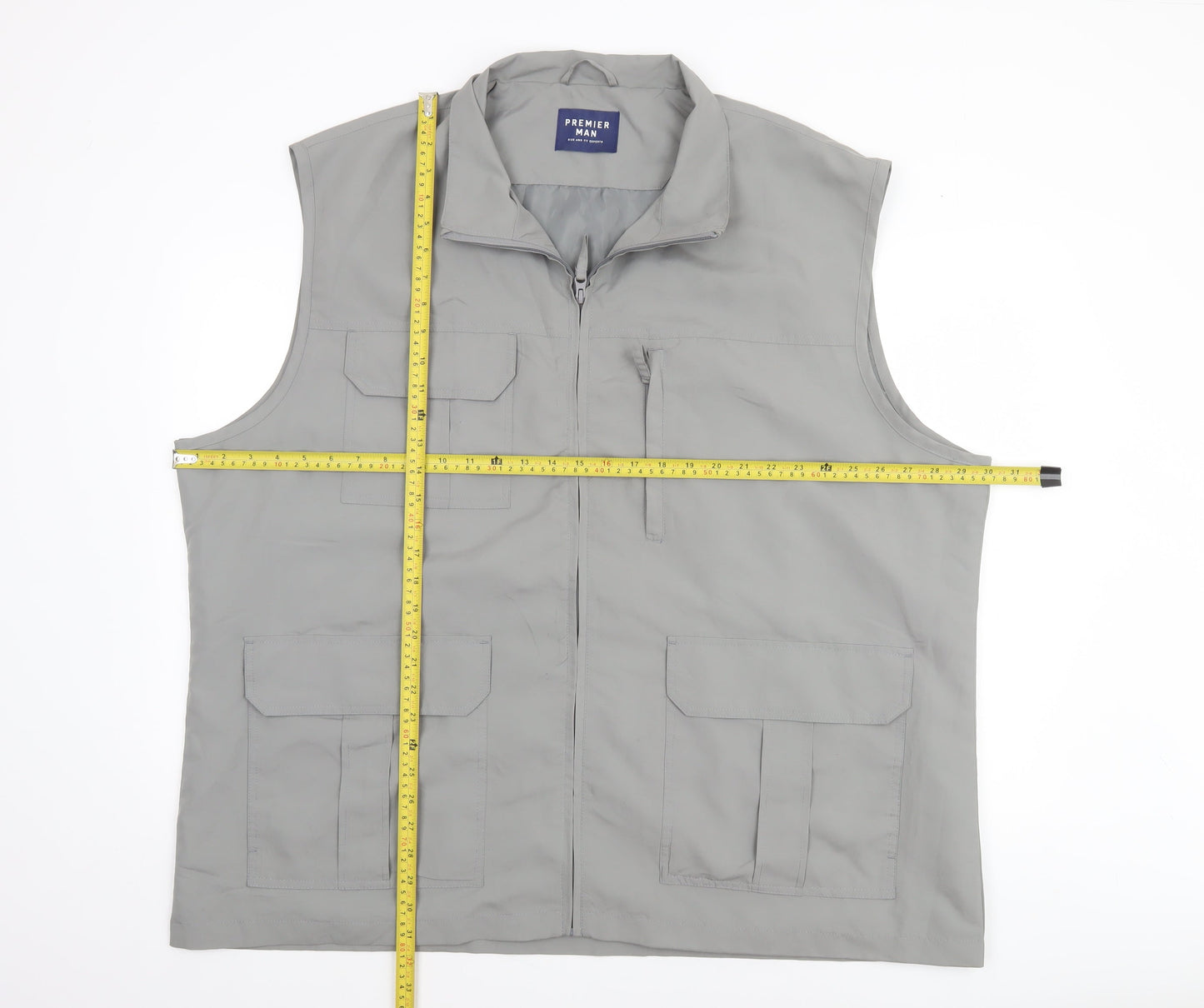 Premier Man Men's Grey 2XL Polyester Bodywarmer Waistcoat