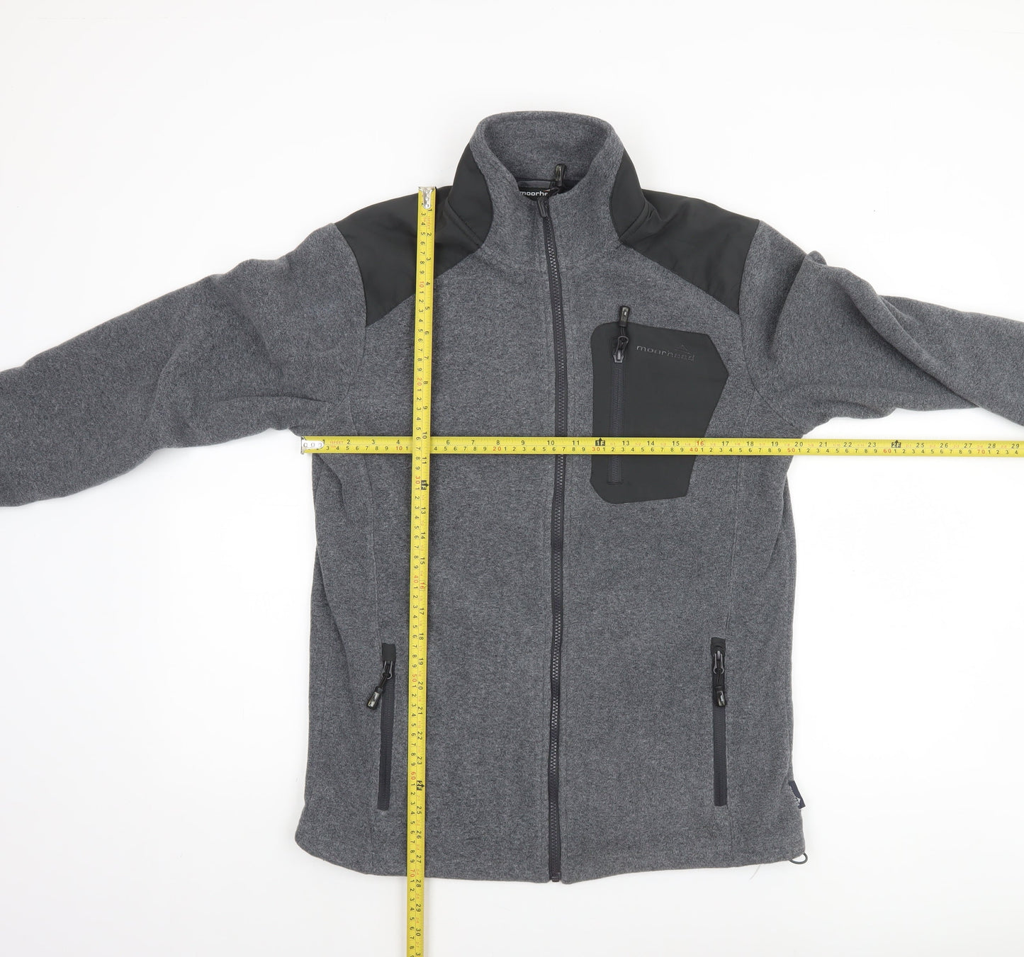 Moorhead Men's Grey Softshell Fleece Jacket Size S Outdoor Hiking