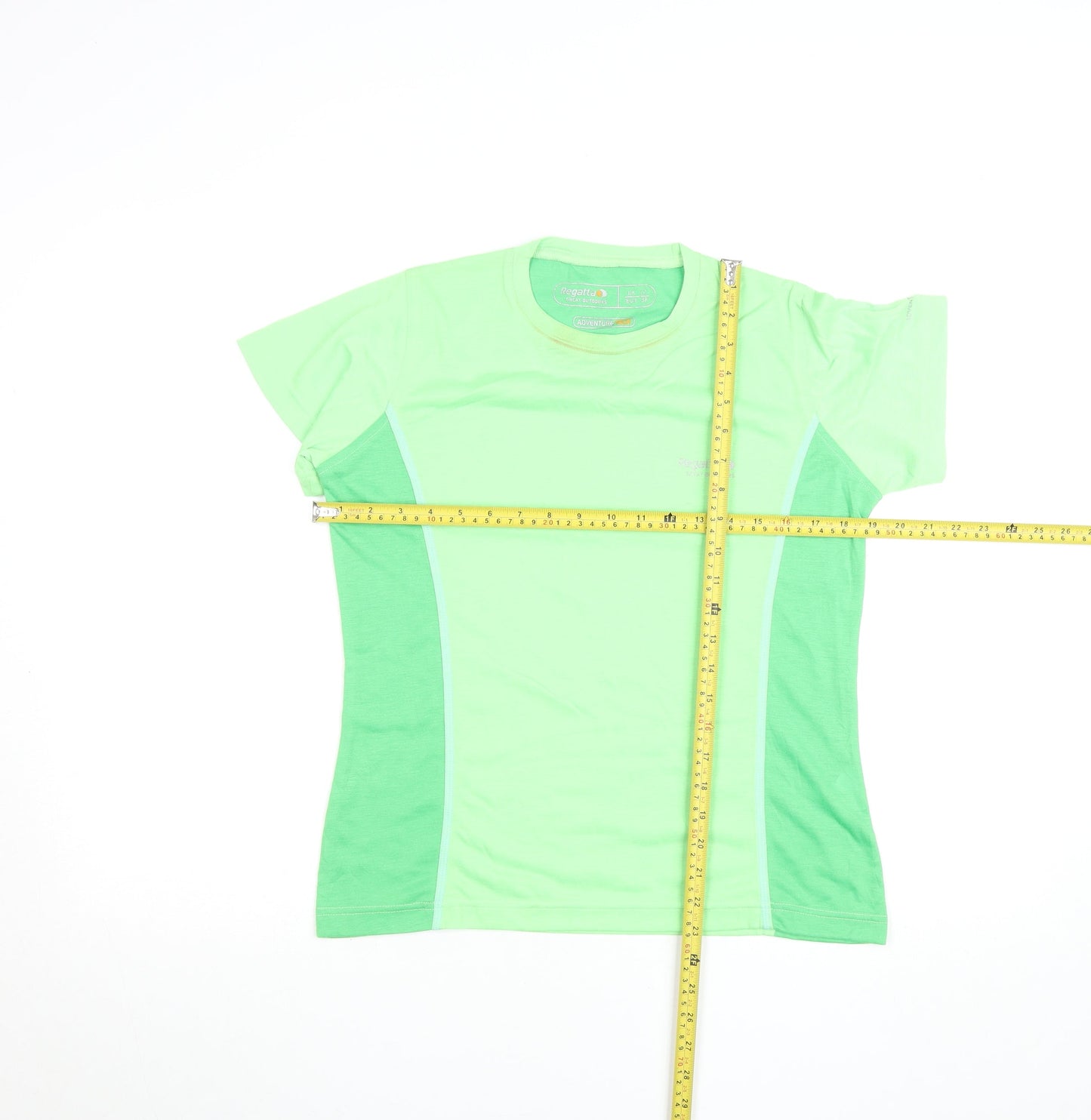Womens UK Size 12 Regatta Green Cotton T-Shirt