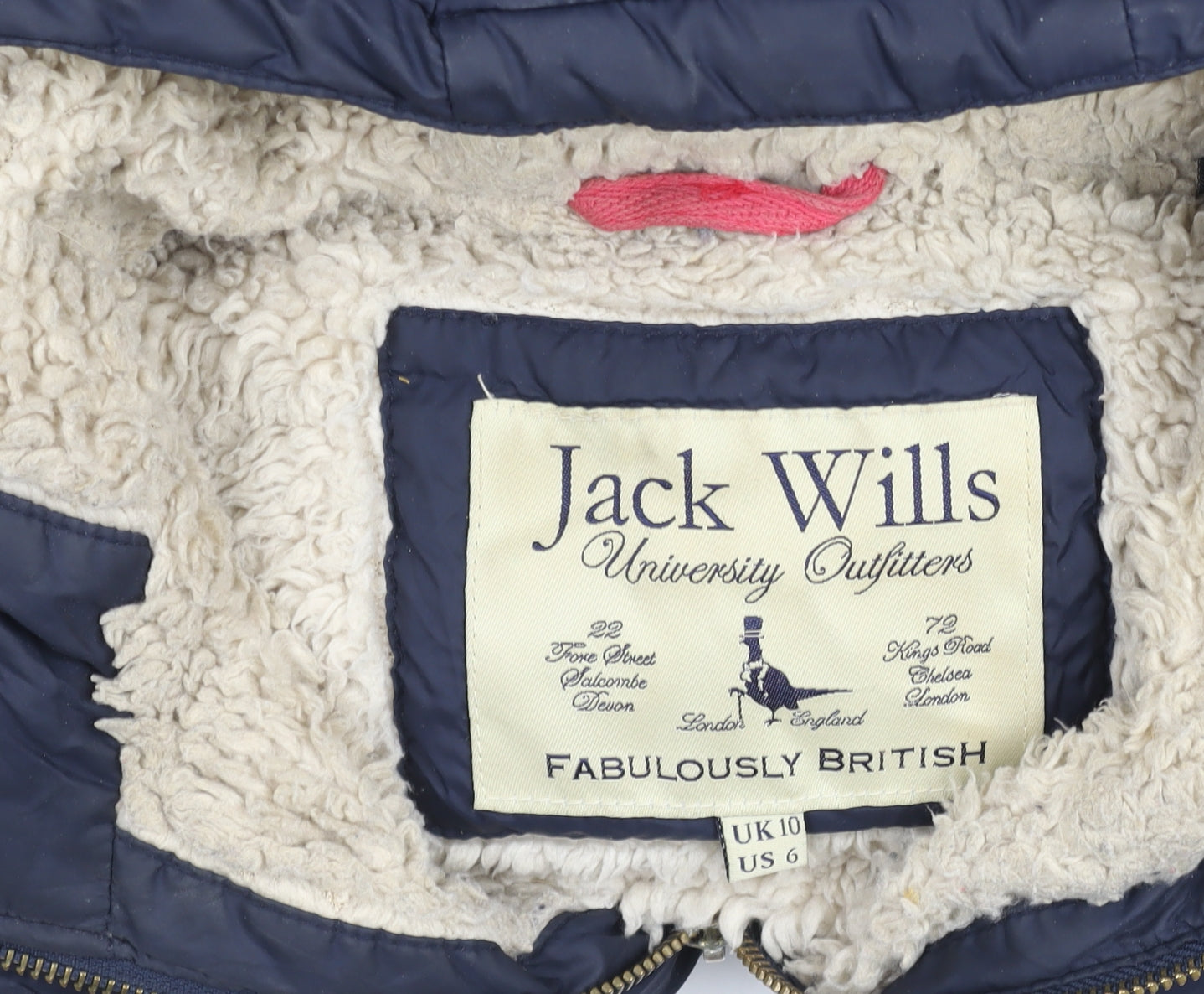 Womens UK Size 10 Regular Jack Wills Blue Polyamide Blend Waistcoat