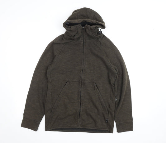 Blue Tech Men's Brown Full Zip Hoodie Size S