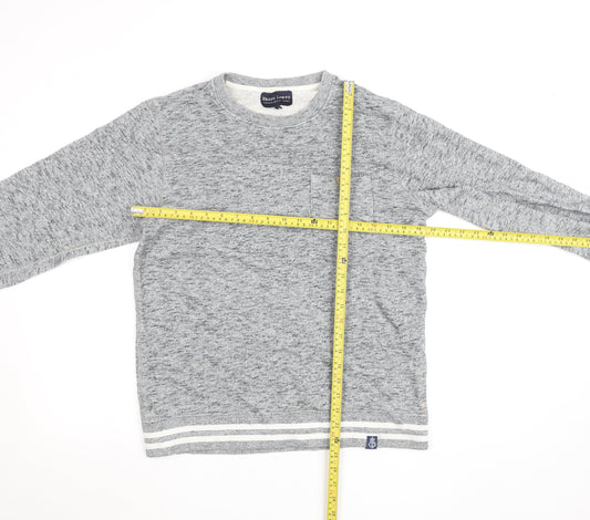 Shore Leave Men's Grey Knit Cotton Crew Neck Sweatshirt M