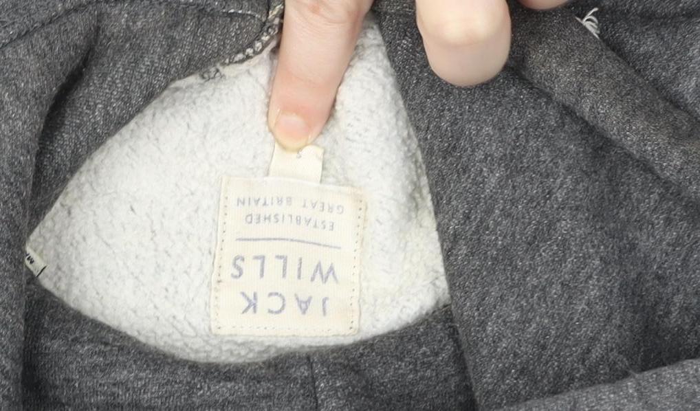 Mens UK S Regular Jack Wills Grey Pullover Hoodie