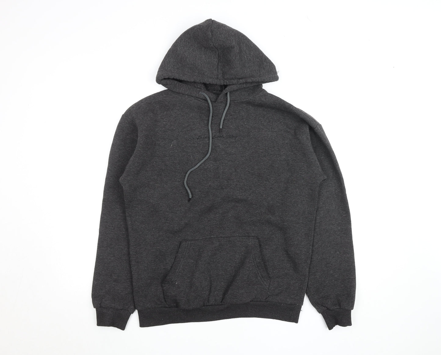 PrettyLittleThing Men's Grey Pullover Hoodie Size S Regular Fit