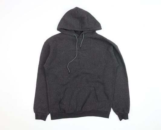 PrettyLittleThing Men's Grey Pullover Hoodie Size S Regular Fit