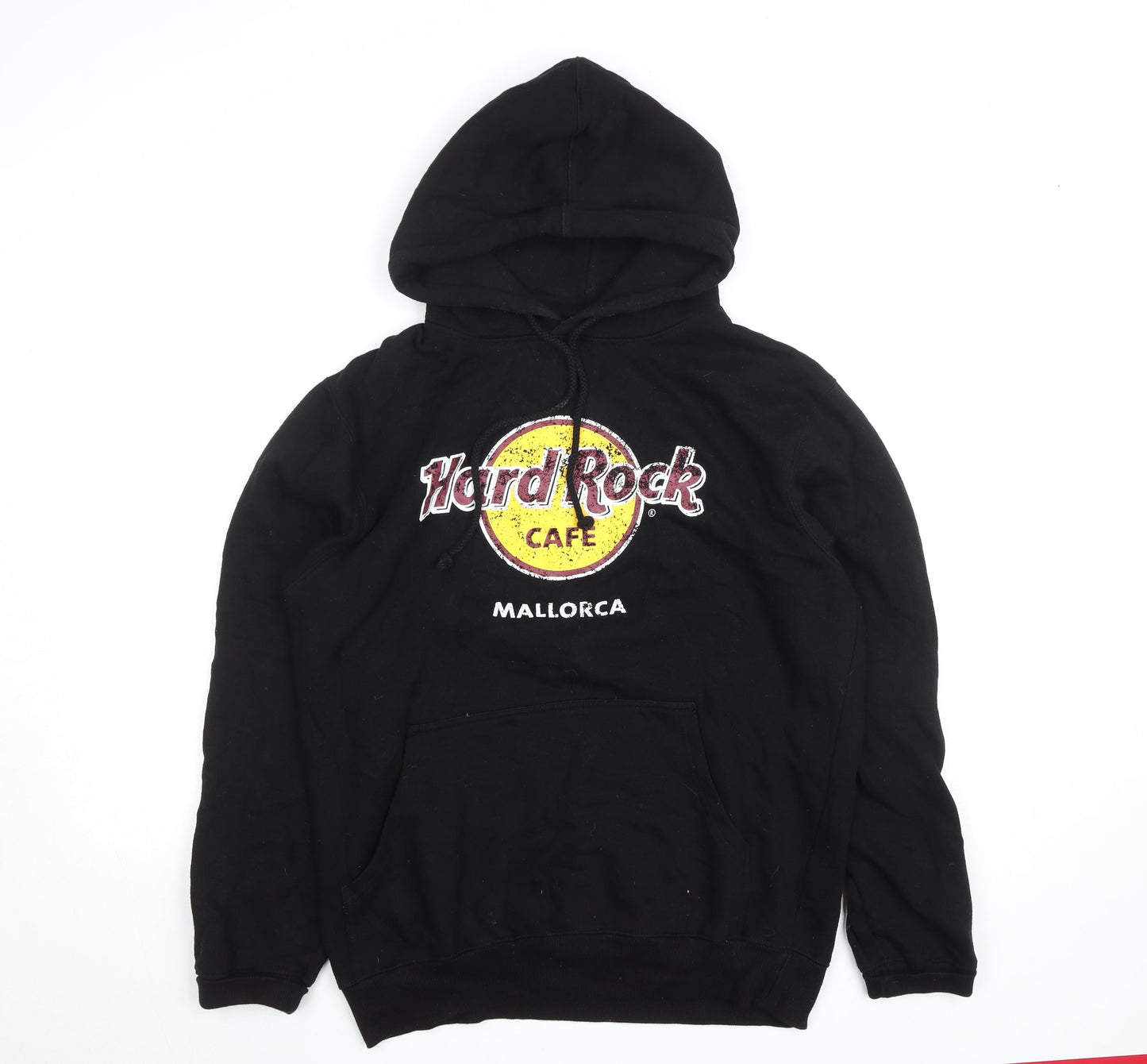 Mens UK L Regular Hard Rock Black Pullover Hoodie