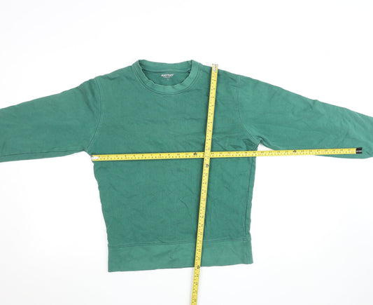 John Lewis ANYDAY Green Cotton Crew Neck Sweatshirt Women’s Small