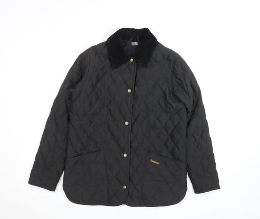Barbour Women Black Quilted Country Jacket Size 12