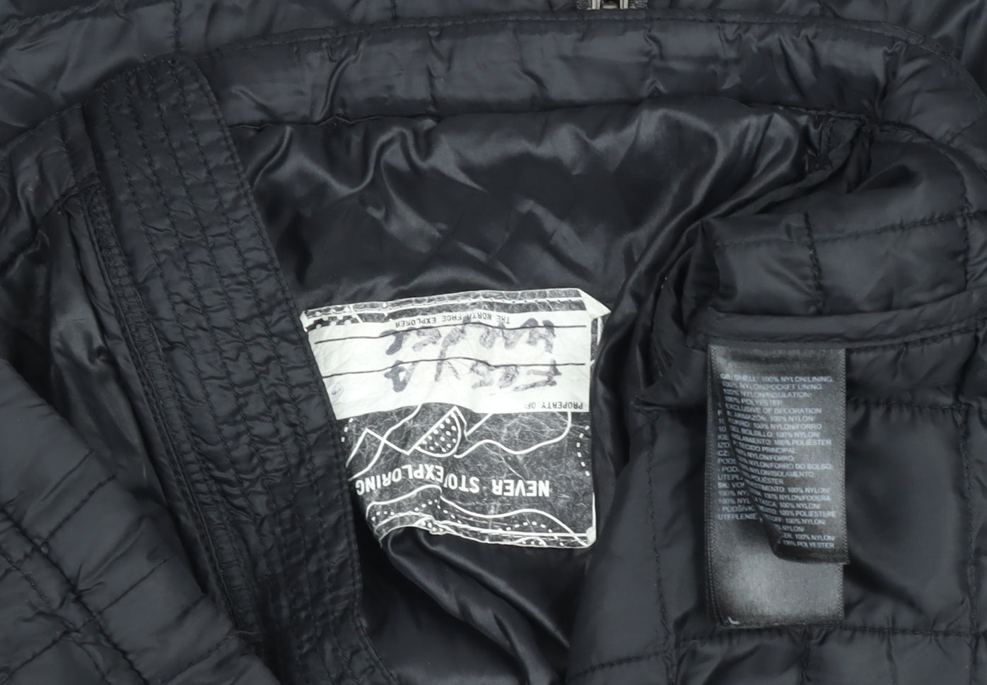 The North Face Boys Black Quilted Insulated Puffer Jacket Size M