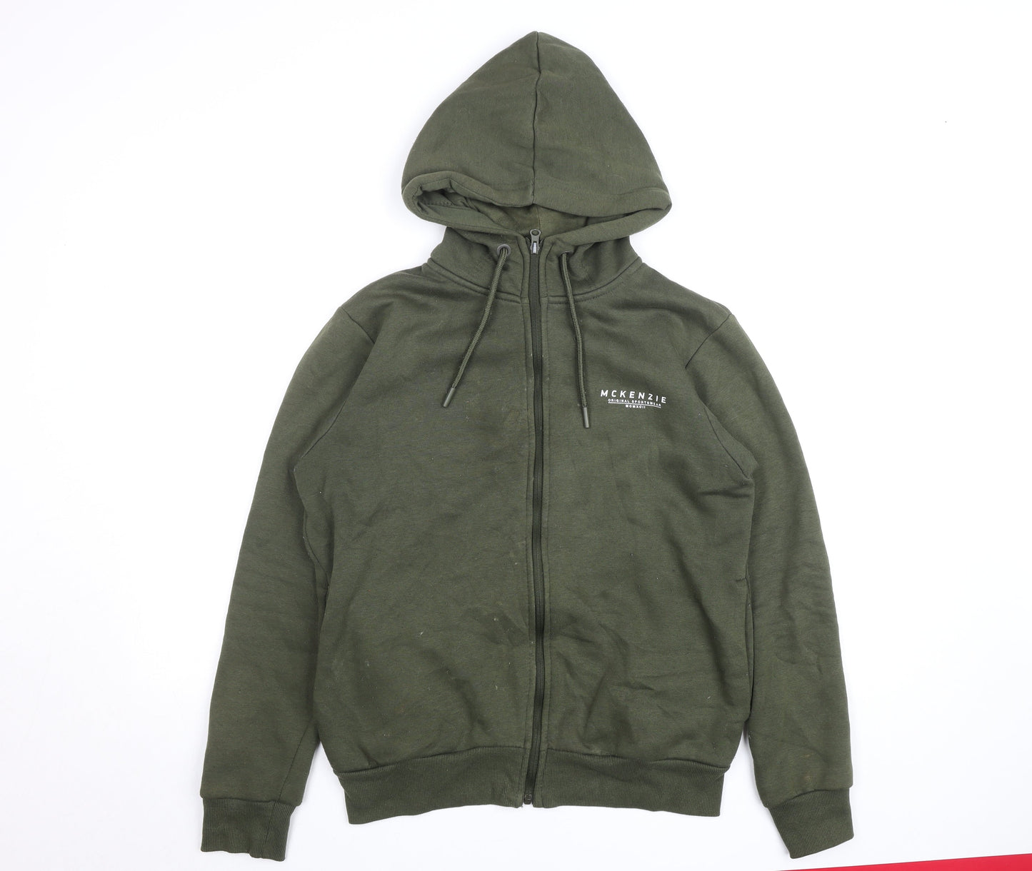 Mens UK M Regular McKenzie Green Full Zip Hoodie