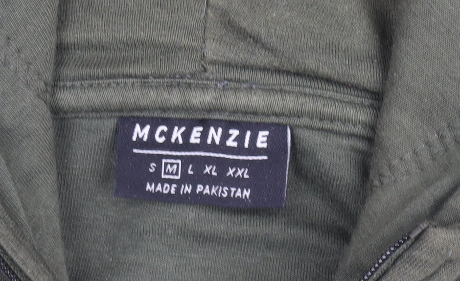 Mens UK M Regular McKenzie Green Full Zip Hoodie