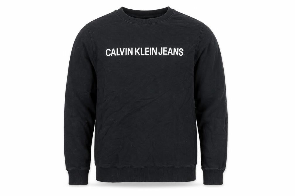 Mens UK M Regular Calvin Klein Black Pullover Sweatshirt