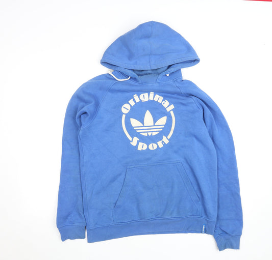 Adidas Men's Blue Hoodie Medium Pullover Original Sport Graphic