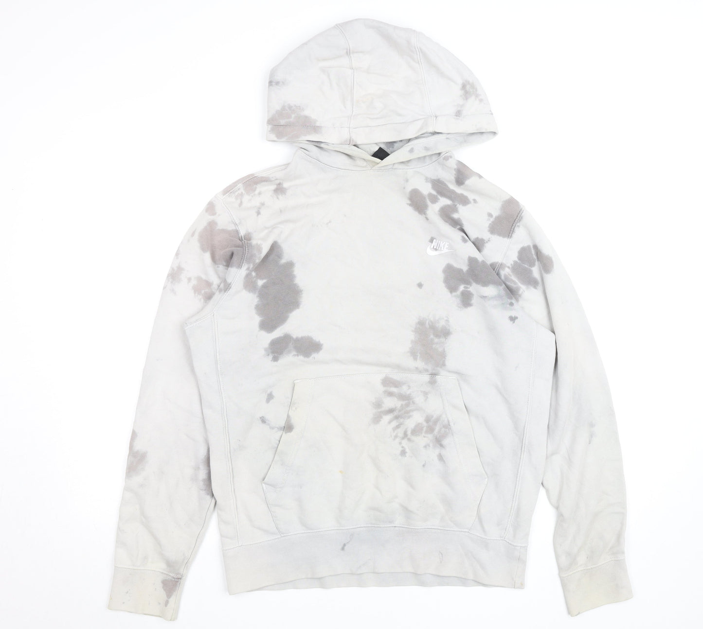 Nike Men's Grey Pullover Hoodie Small Regular Fit Sportswear