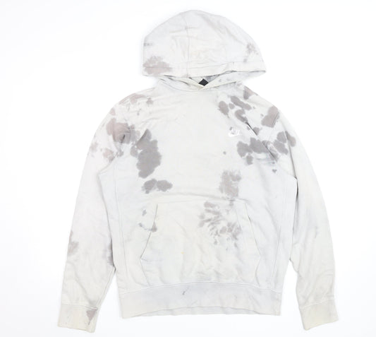 Nike Men's Grey Pullover Hoodie Small Regular Fit Sportswear