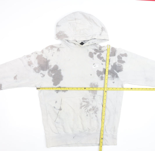 Nike Men's Grey Pullover Hoodie Small Regular Fit Sportswear