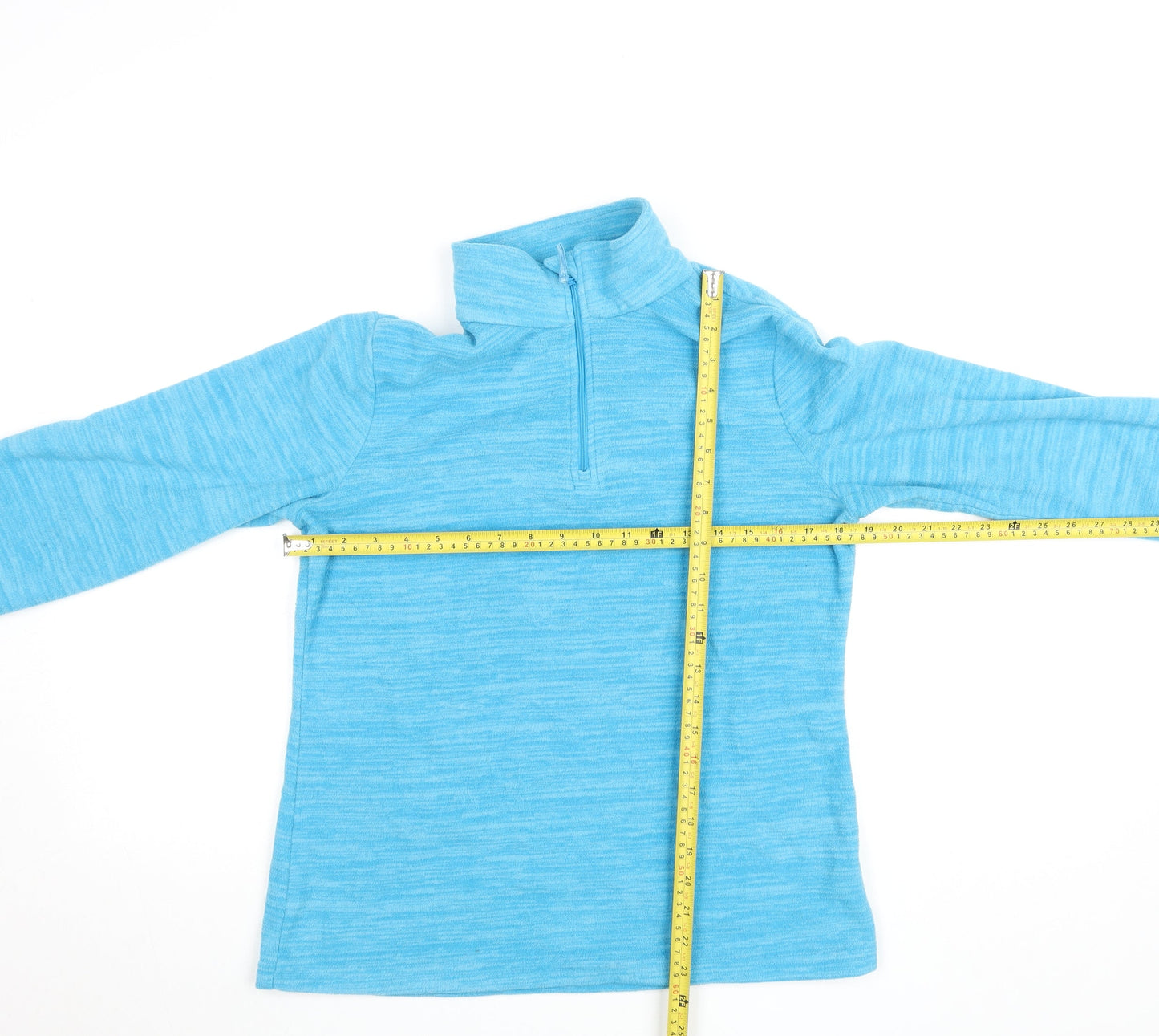 Mountain Warehouse Women Blue Fleece 1/4 Zip Active Jacket UK 12