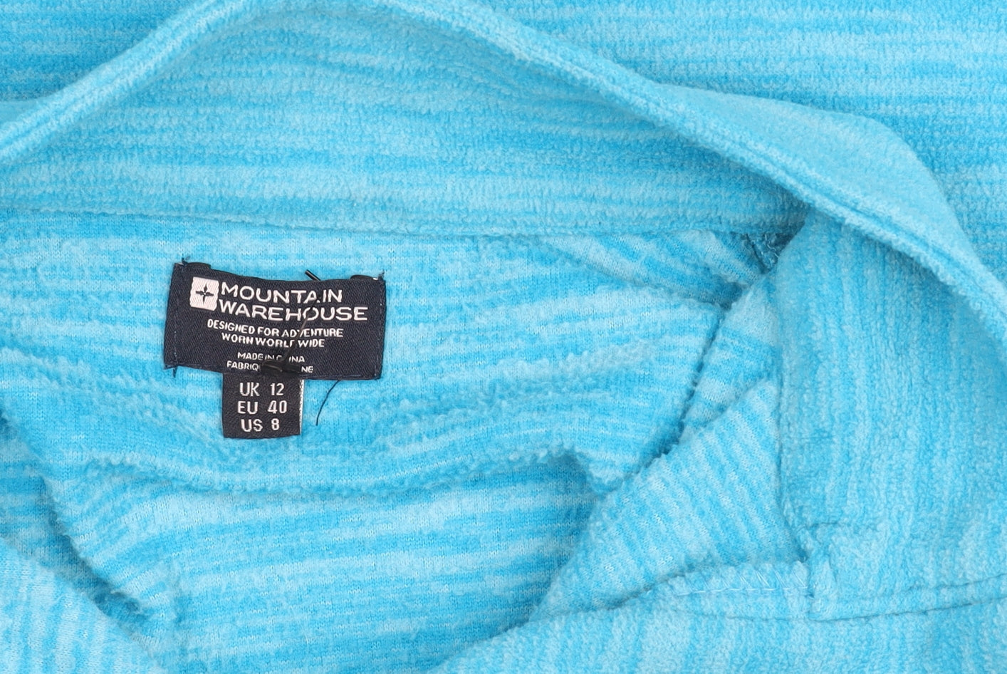 Mountain Warehouse Women Blue Fleece 1/4 Zip Active Jacket UK 12