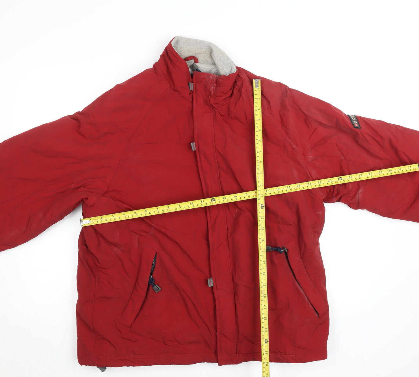 Cedarwood State Men’s Red Puffer Jacket M 39in Nylon Polyester Winter Coat