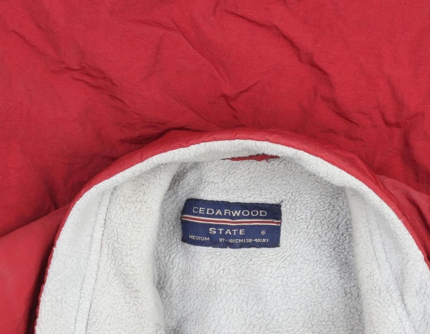 Cedarwood State Men’s Red Puffer Jacket M 39in Nylon Polyester Winter Coat