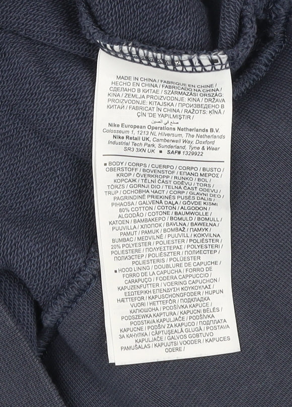 Nike Men's Blue Pullover Hoodie Size M Graphic Logo Sportswear