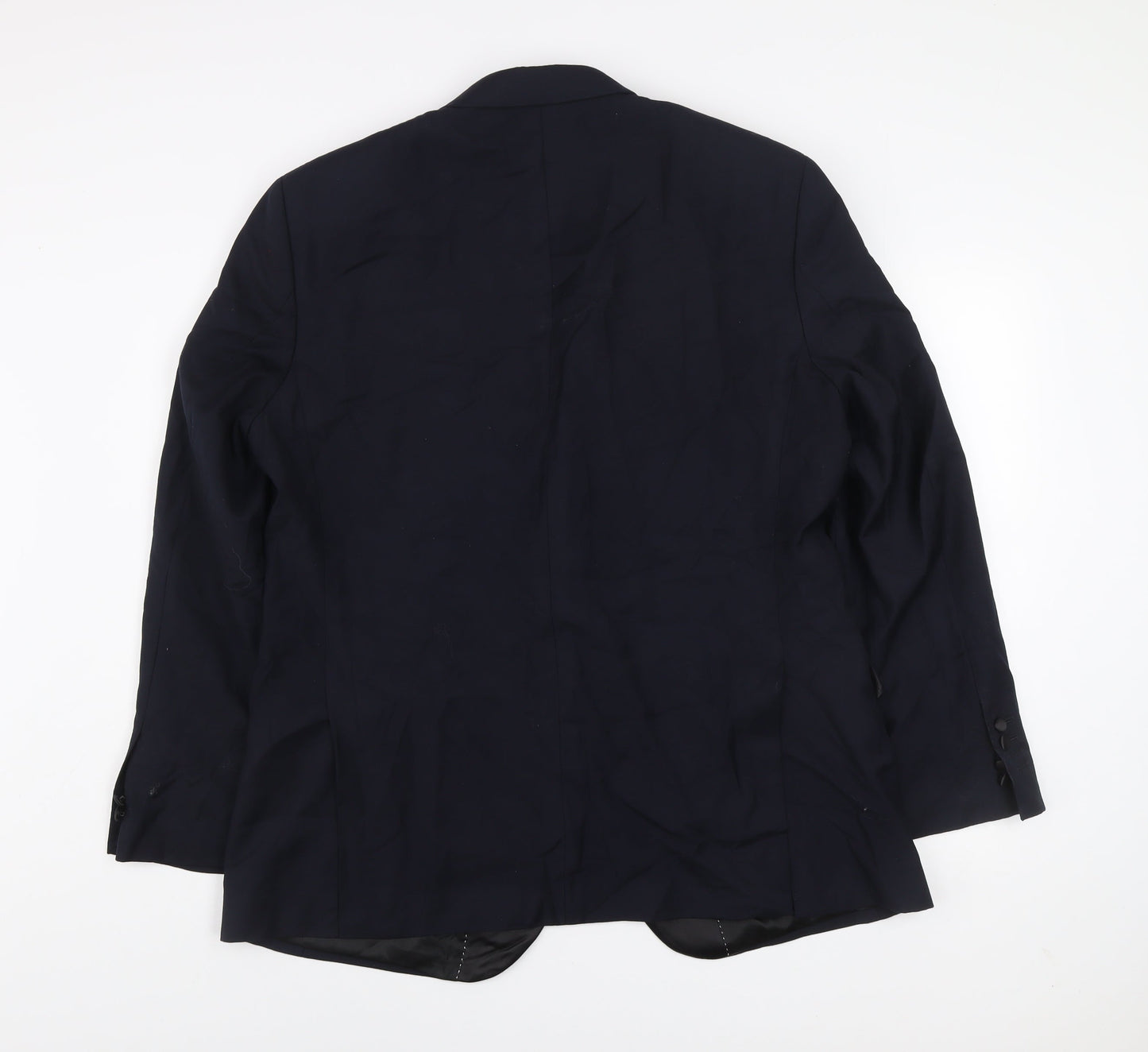 Hawes & Curtis Men's Blue Slim Fit Shawl Lapel Wool Blazer 46R