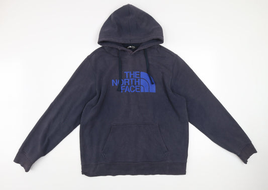 The North Face Men's Blue Pullover Hoodie M Regular Fit Fleece Sweatshirt