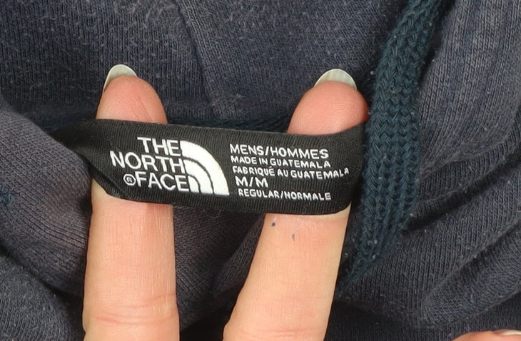 The North Face Men's Blue Pullover Hoodie M Regular Fit Fleece Sweatshirt