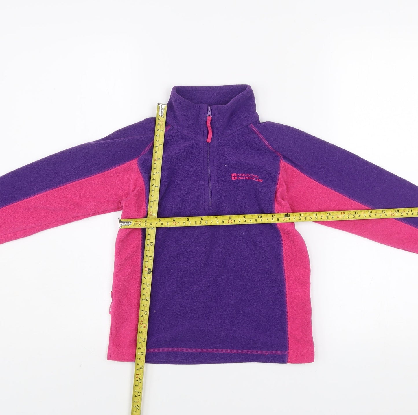 Mountain Warehouse Girls Purple Pink Fleece Pullover Sweatshirt 7-8 Years