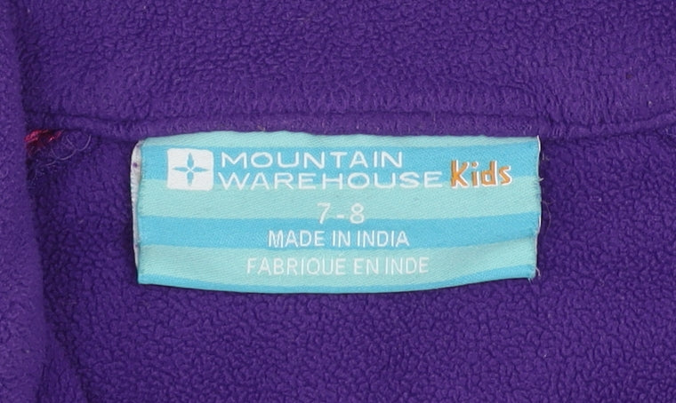 Mountain Warehouse Girls Purple Pink Fleece Pullover Sweatshirt 7-8 Years