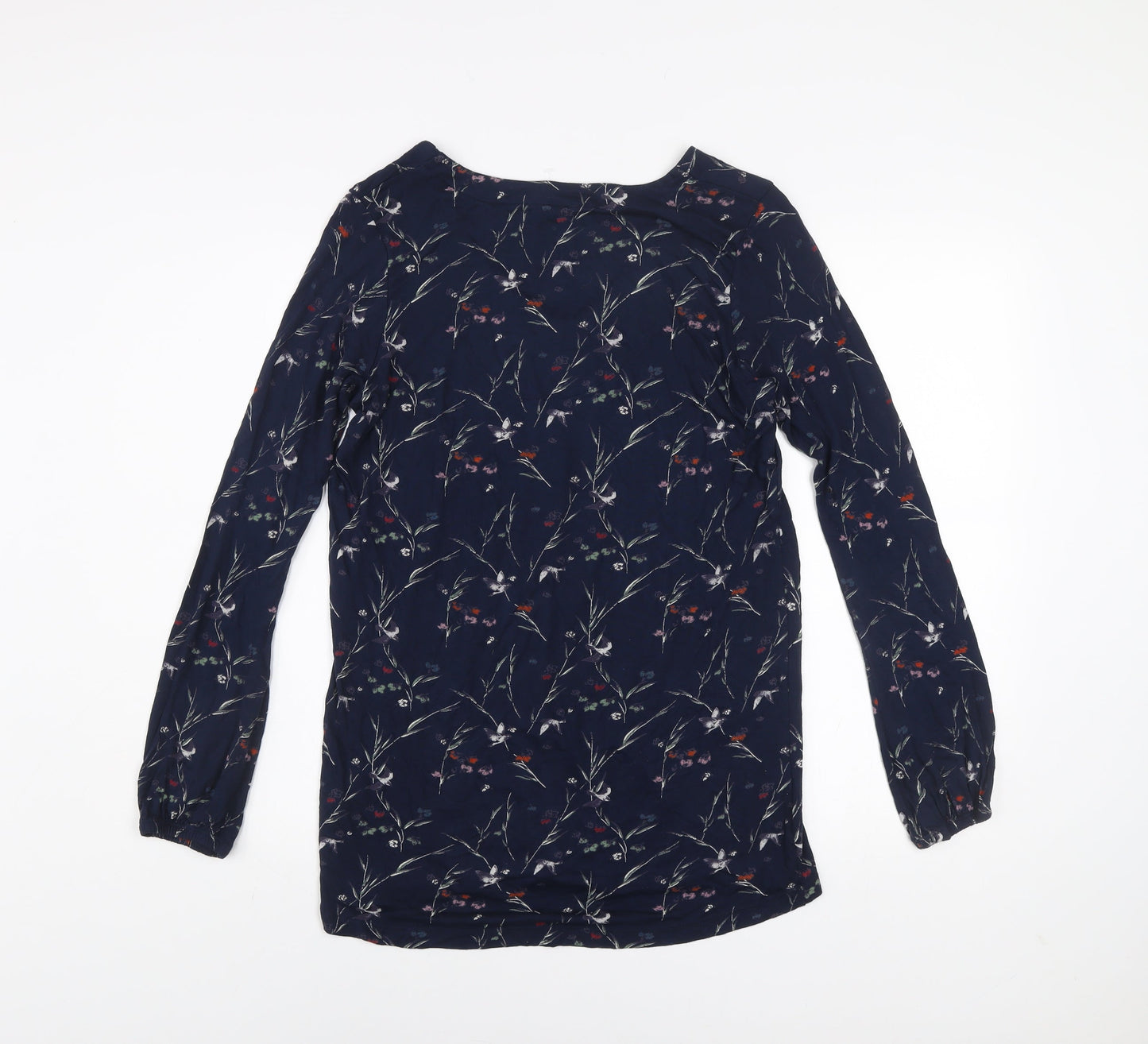 Womens UK Size 10 Fat Face Blue Viscose Blouse