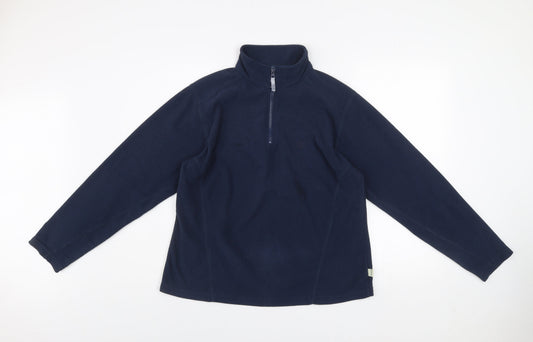 Hawkshead Active Navy 1/2 Zip Fleece Sweatshirt Women's Size 16